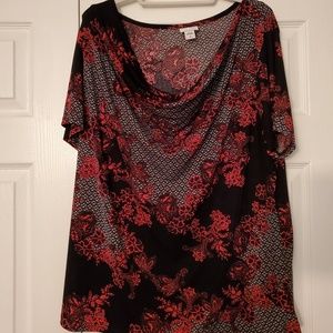 Drape neck blouse